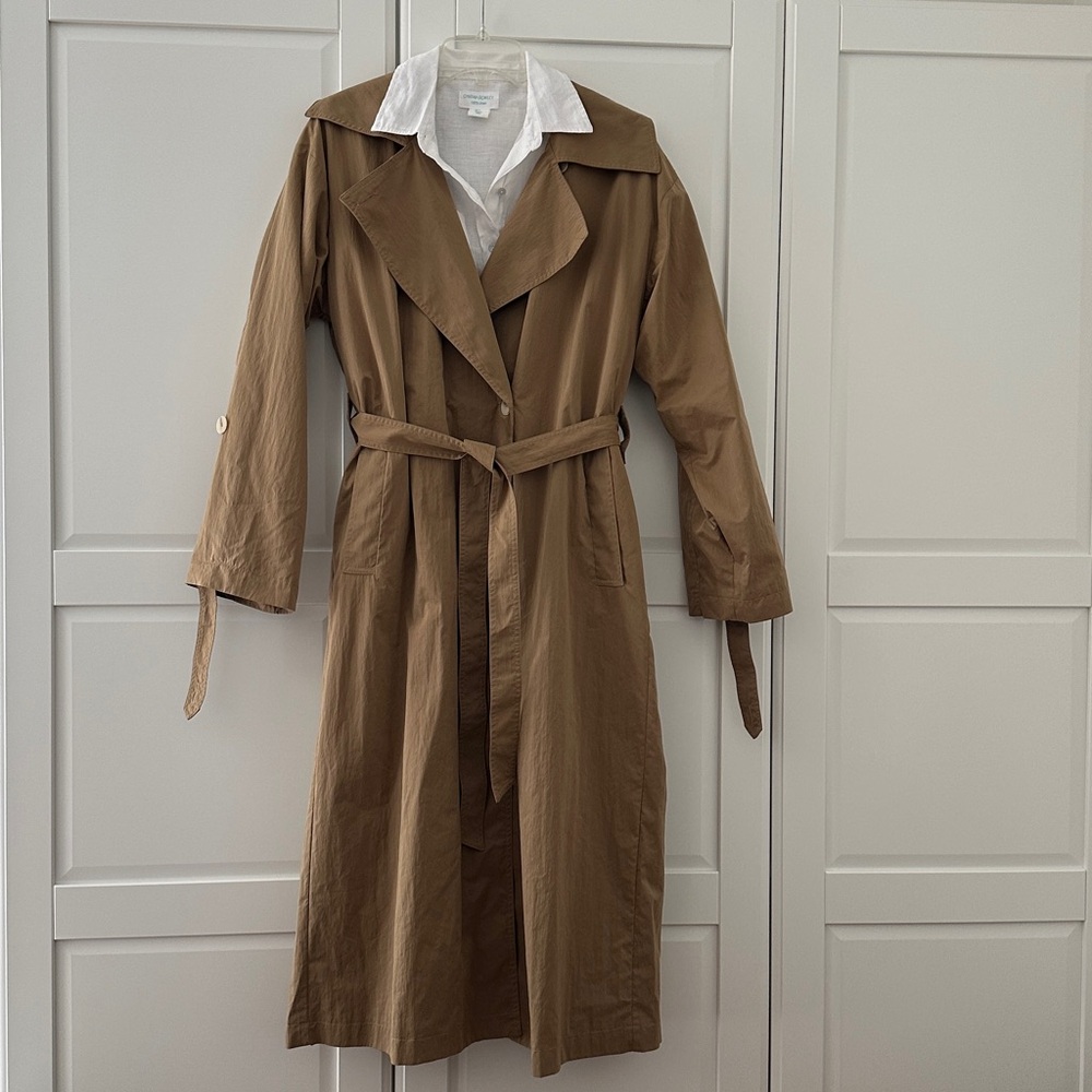 all : row  Camel Trench Coat Size M